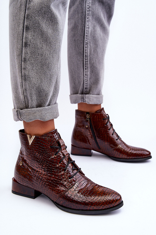 Dámske kožené topánky Maciejka 5743C-02 hnedá