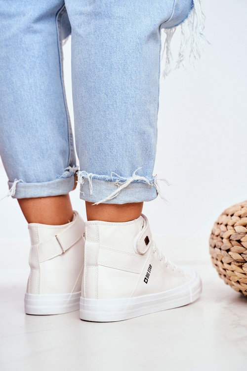 Dámské Kožené Vysoké Tenisky BIG STAR V274541 Bílé