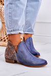 Dámska koža Maciejka Navy Blue Boots 04091-27