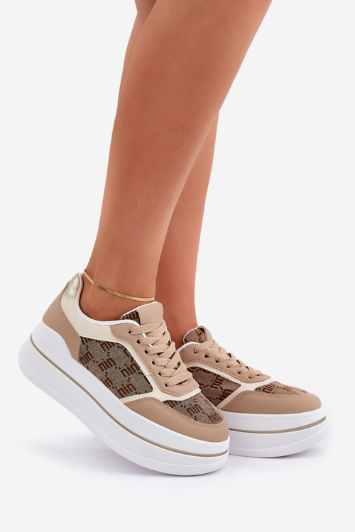 Dámské Tenisky Se Vzorem Béžové Fenarra