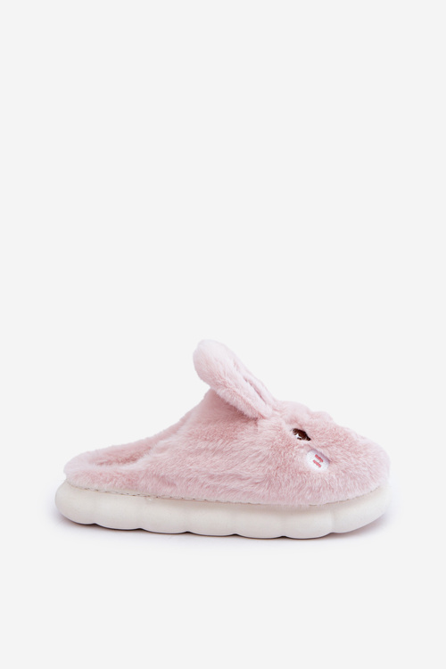 Kozene Pantofle S Motivem Králíčka Růžové Natasha