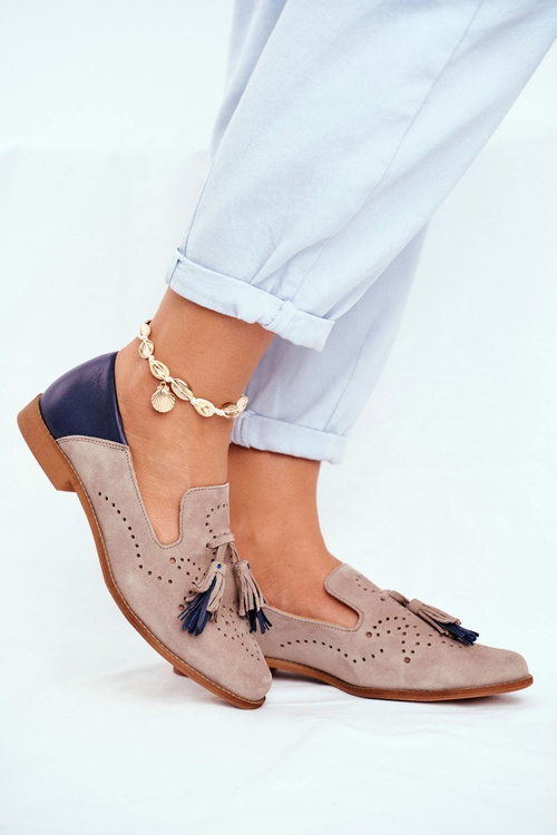 Dámské Polobotky Maciejka Kožené Béžové 04484-04/00-5