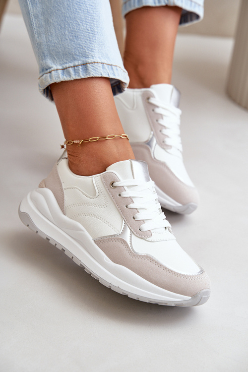 Dámské Tenisky Na Platformě Z Eko Kůže Bílé Issatta