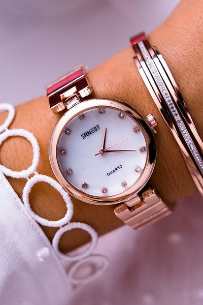 Dámske hodinky Ernest Pink Gold Minaria