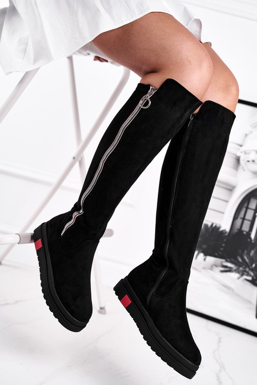 Dámske topánky v semišovom čiernom Melbro