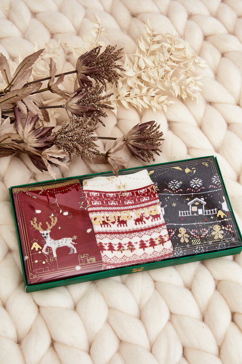 Dámske 3-Pak vianočné ponožky