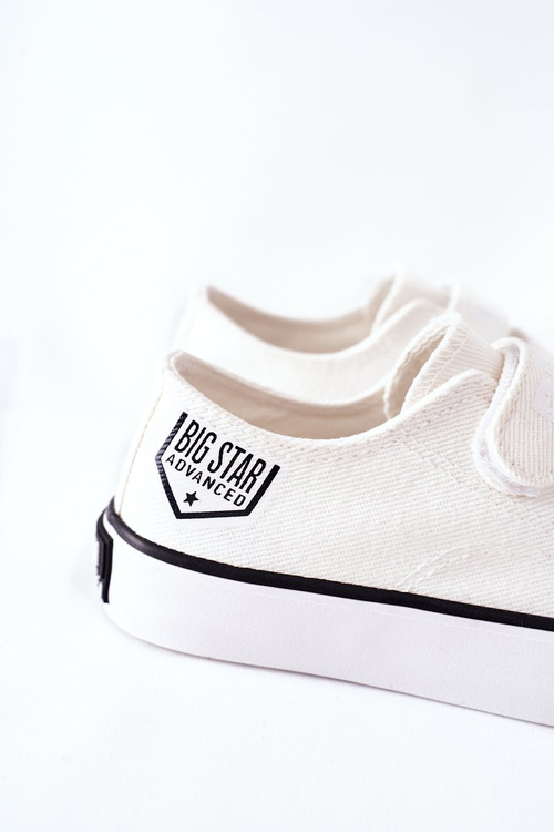 Dětské Tenisky Se Suchým Zipem Big Star FF374061 Bílé