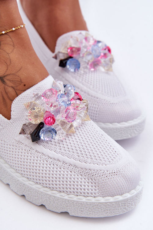 Dámské Tenisky na zip s dekorací Bílé Taylor