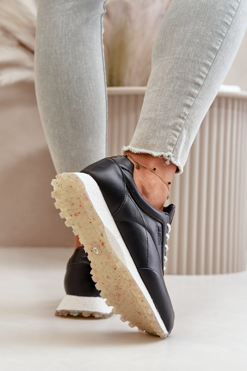 Dámske Sneakers Športová Obuv Z Eko Kože Big Star OO274024 Hi-Poly System Čierne