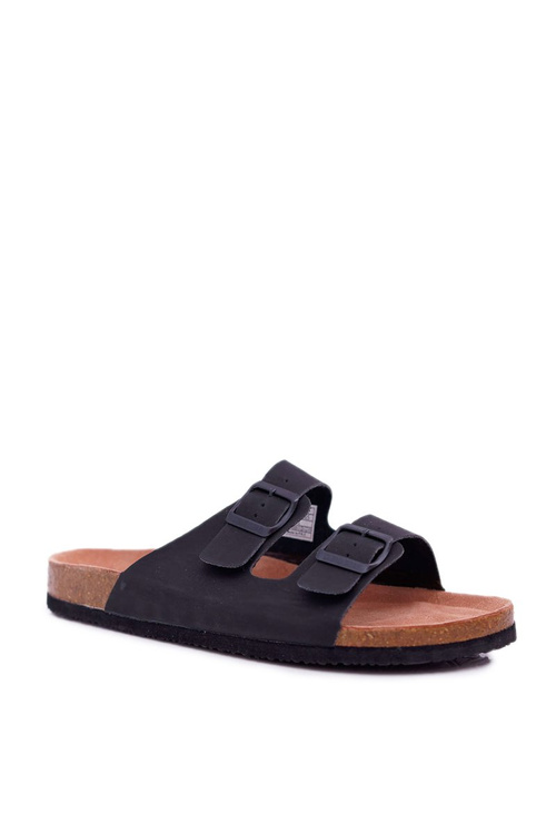 Pánske žabky s veľkou hviezdou Black DD174605 pracky