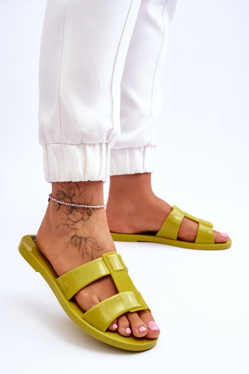 Módny vegánsky flip -flops Zaxy JJ285261 zelený