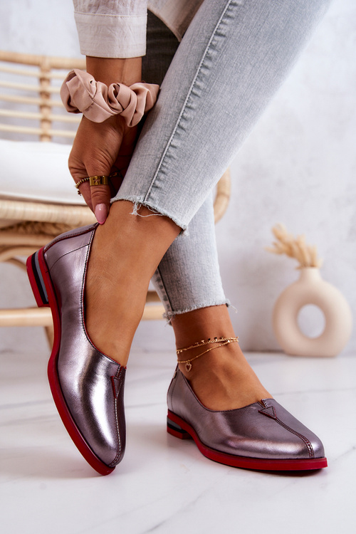 Kožené Polobotky Maciejka Stříbro 05035-42