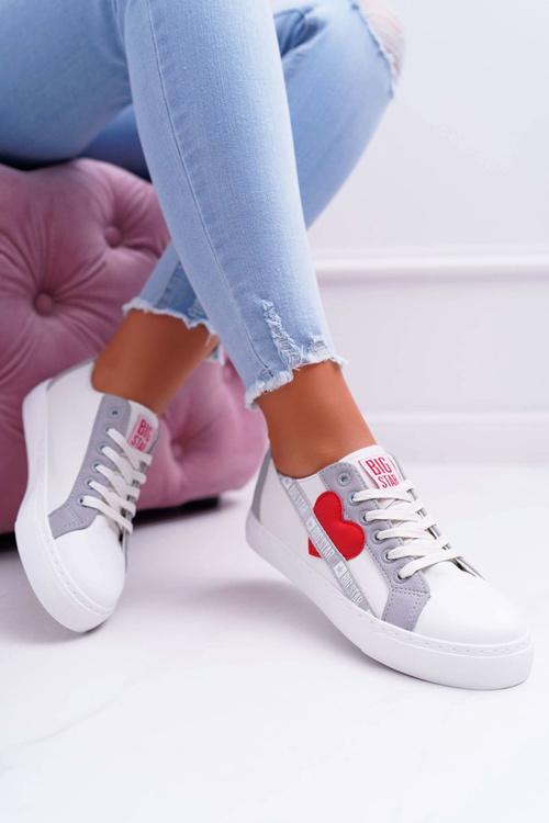 Biele tenisky pre dámsku veľkú hviezdu so srdcom EE274257
