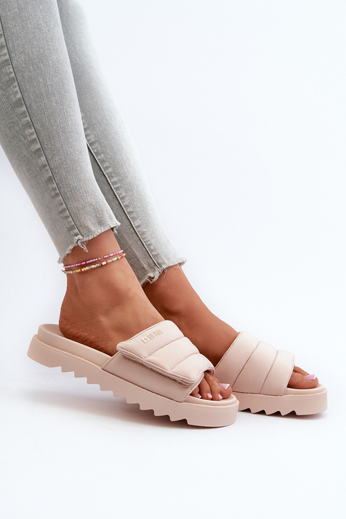 Dámské Žabky Na Platformě Big Star NN274773 Beige