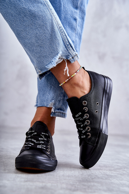 Dámské kůže Sneakers Big Star KK274106 Černá