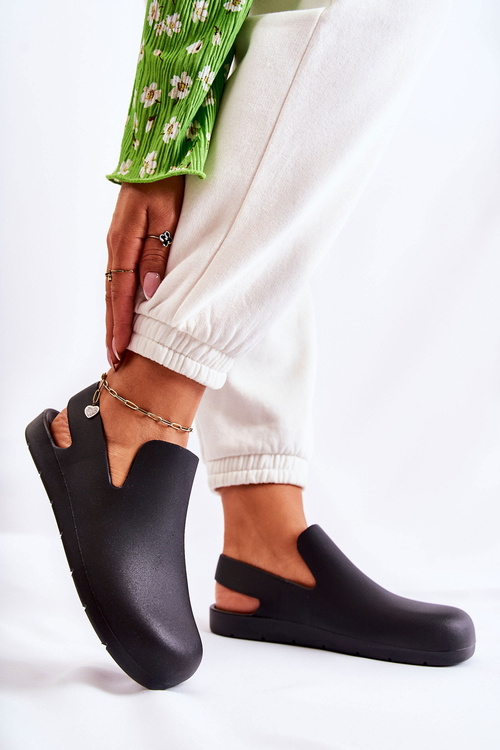 Módne gumové dreváky čierne Meriko