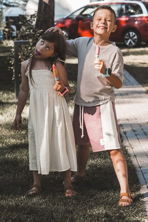 Detské sandále na korkovej platforme so suchým zipsom Camel Rorria