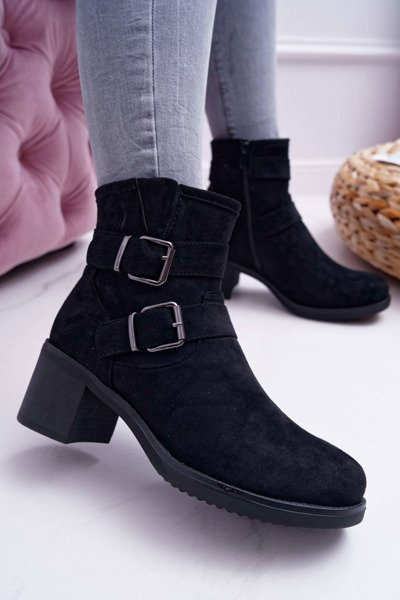 Dámské Kotníkové Boty Semišové černé Fagret