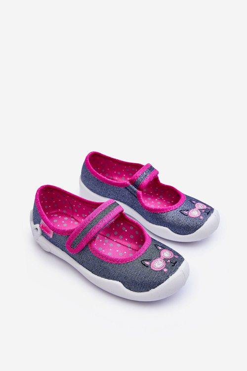 Detské papiere lesklé befado 114x422 Navy-ružové