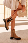 Chelsea Boots Dámska semišová béžová Alexetta