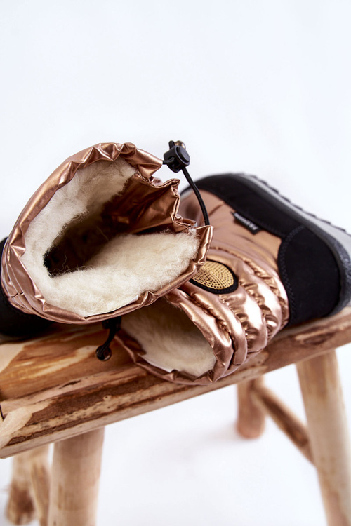 Vlněné Zateplené Sněhové Boty Zlaté Lucia