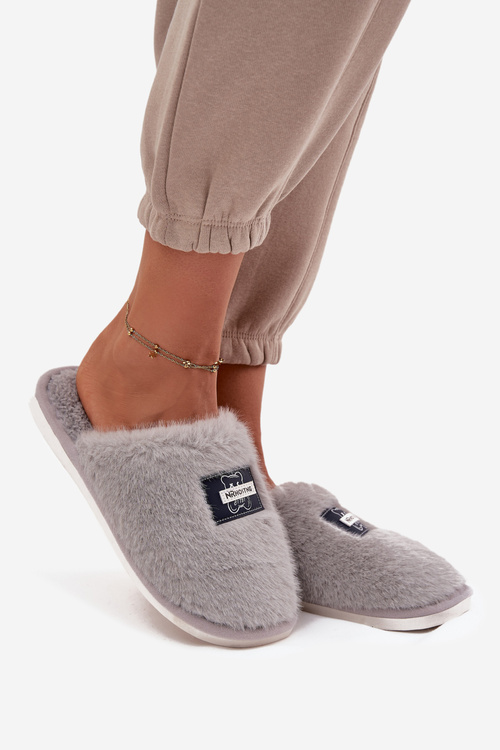 Domácí Obuv Dámské Plyšové Šedé Maelis
