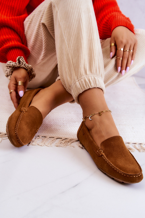 Ženské semišové mokasíry Veľká hviezda JJ274660 Camel