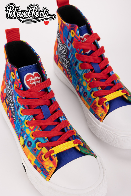 Tenisky Pol'and'Rock Festival X Big Star SS174504 Zeleno-žluté