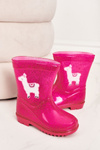 Detské brokátové galoshes s ružovou lámou