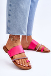 Ženské flip -flops flip -flops s dekoratívnym popruhom Fuksja Sublime