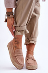 Ženské semišové espadrilles beige keyla