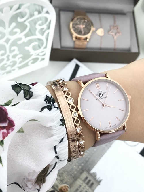 Dámské Hodinky Michael John Florence 40mm Pink Strap