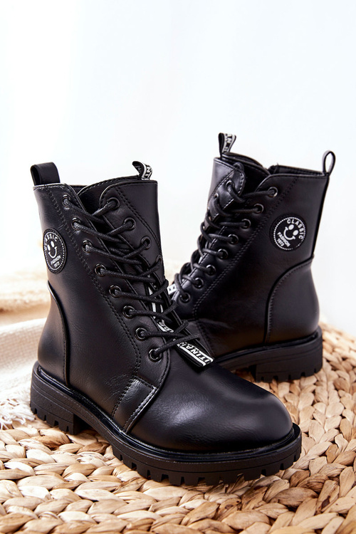 Dětské Oteplené Boty Workers Černé Rosalie