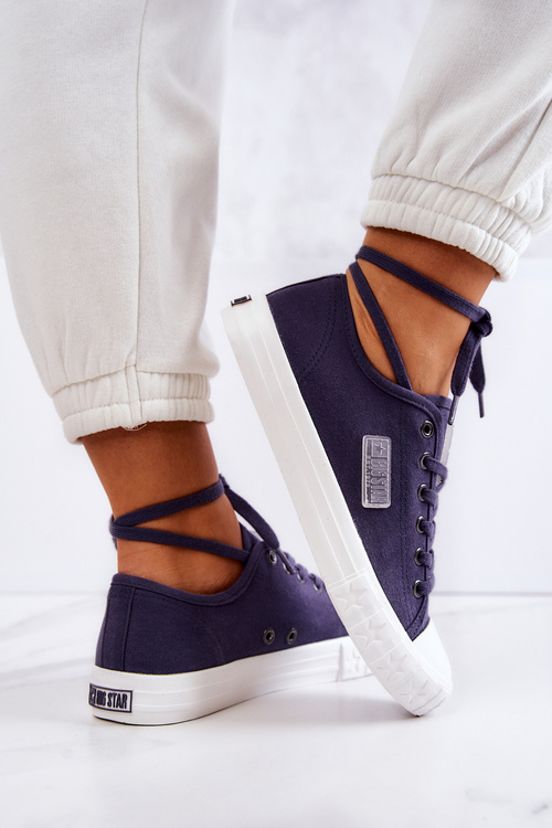 Klasická ženská veľká hviezda JJ274494 Navy Blue tenisky