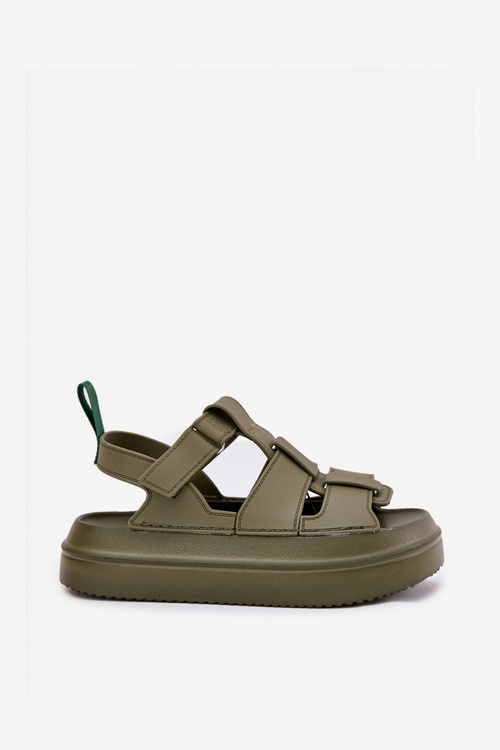 Dámské sandály na platformě zelené Nitavelia