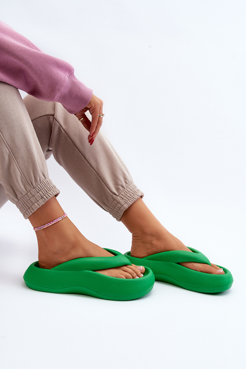 Dámske peny papuče zelené Roux