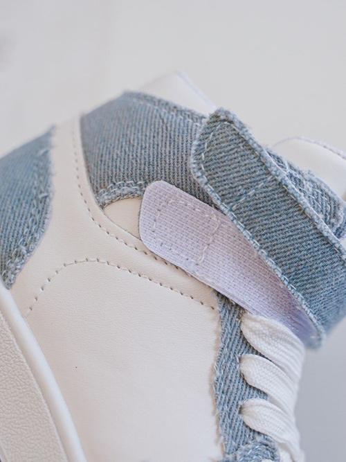 Dětské džínové sportovní boty bílo-modré Milara