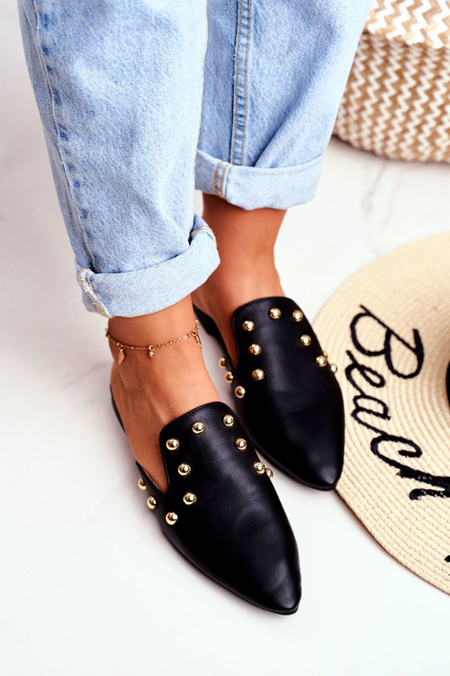 Lu Boo Dámska čierna seniorita papuče