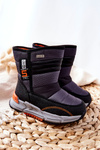 Detský izolovaný vysoký snehový topánky Black Leoth