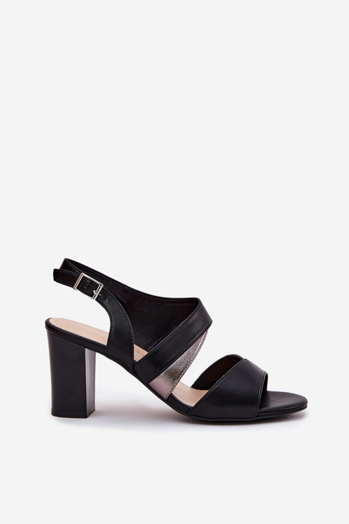 Dámské sandály na sloupku Sergio Leone SK866 Černé