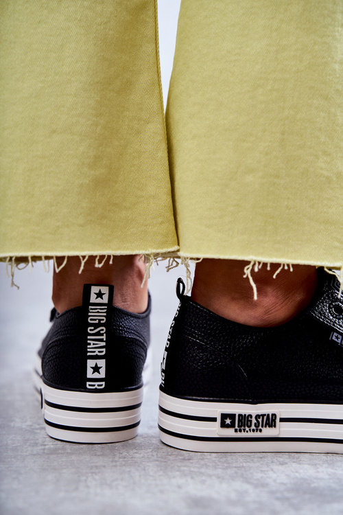 Nízka dámska veľká hviezda KK274015 Čierne tenisky