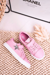Dětské Kožené Tenisky S Hvězdou BIG STAR DD374104 Růžove