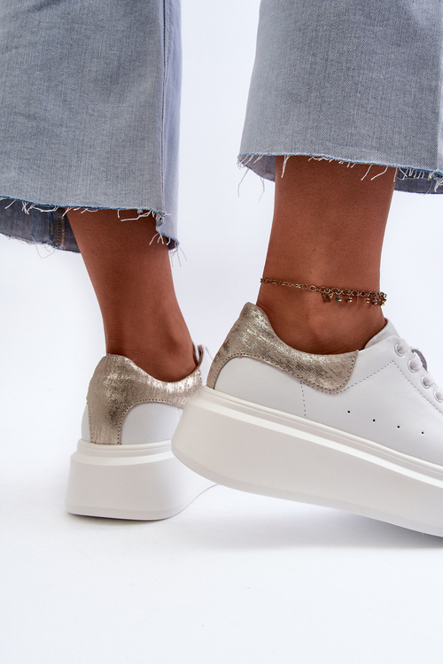 Dámské tenisky na platformě D&A LR568 Bílé