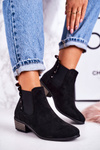 Dámske klasické topánky Chelsea Black Walker Suede topánky