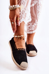 Dámské prolamované espadrilky Černá Letisa