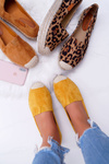 Žltý semišový espadrilles mariako