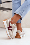 Dámske Športové Topánky Sneakers Béžovo-Červené Britma