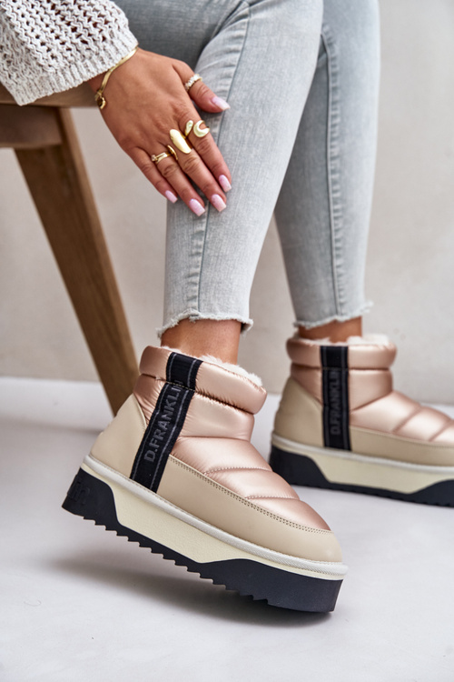 Nízké Sněhule Na Silné Podešvi D.Franklin Béžové DFSH371010