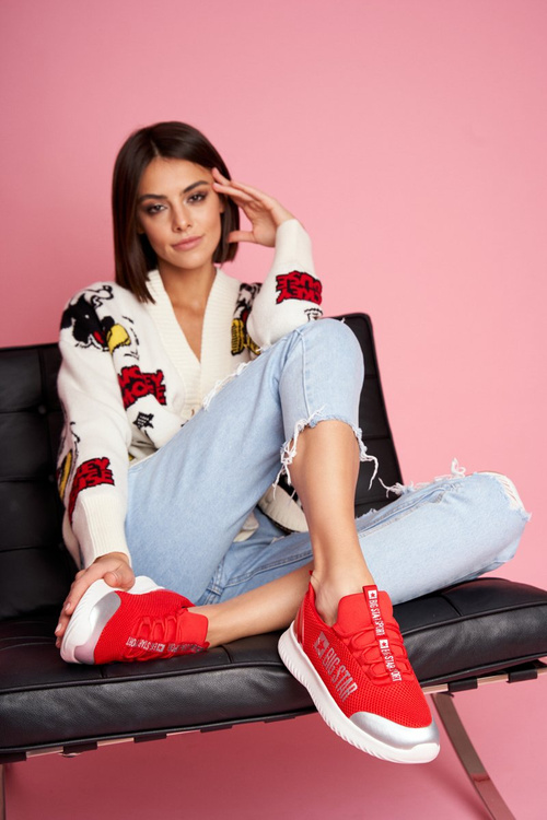 Dámske športové topánky Big Star Red FF274A412