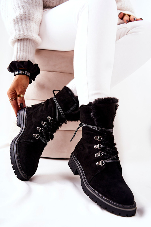 Boty Trapper Zateplené Černé Nelby